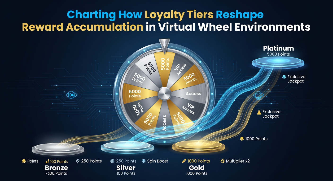 Loyalty tier progression chart showing reward multipliers for virtual roulette players across bronze silver gold and platinum levels