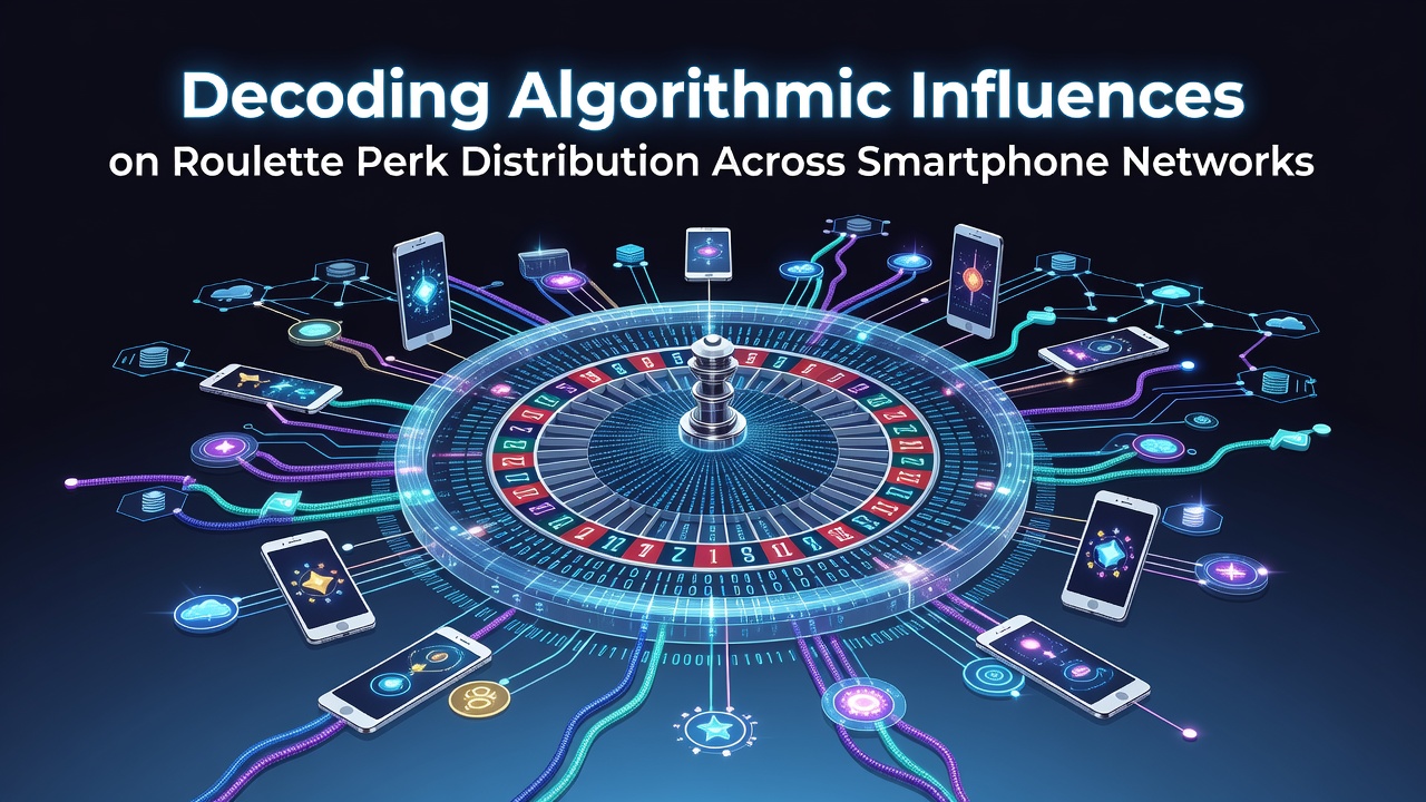 Smartphone screen displaying roulette game interface with algorithmic perk notifications overlay