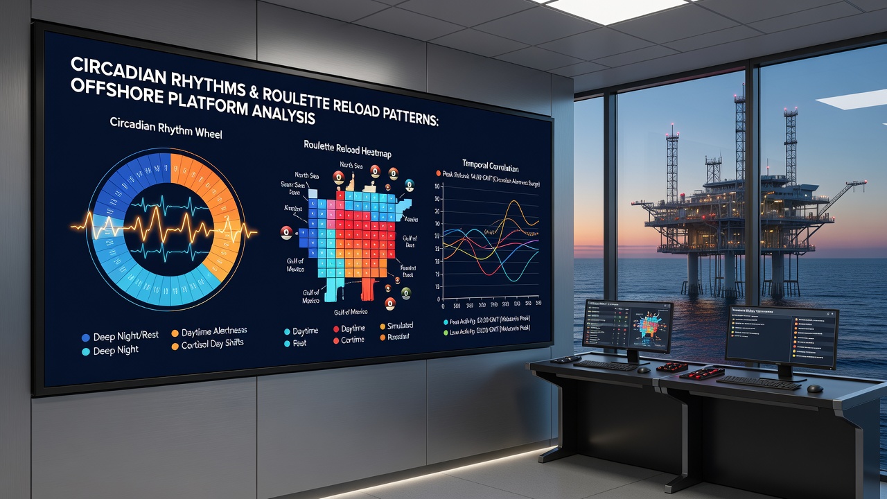 Graph overlay on roulette dashboard displaying reload frequency peaks aligned with circadian alertness curves