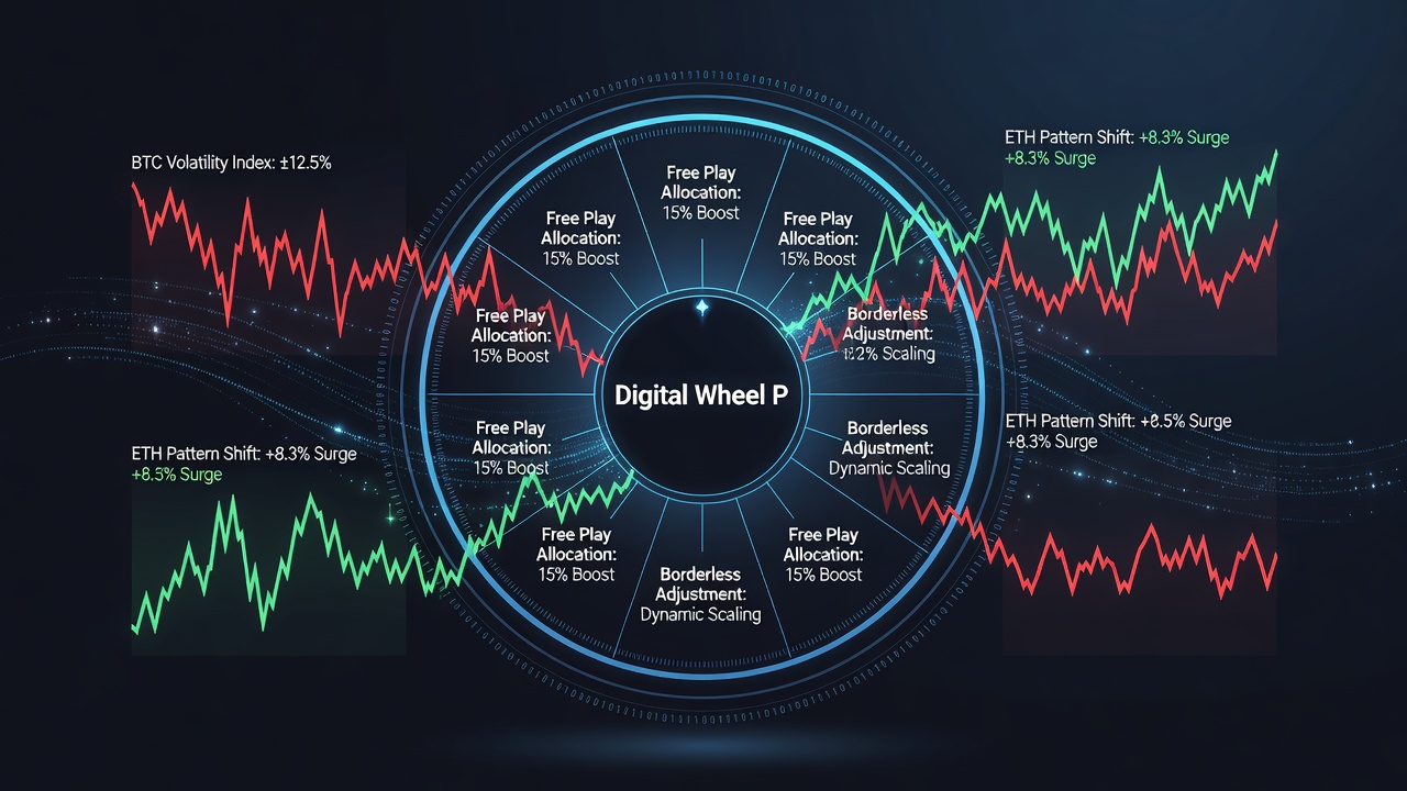 Analytics dashboard illustrating free play allocation changes driven by cryptocurrency market movements on international roulette platforms