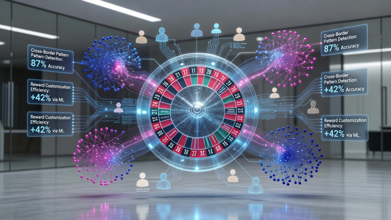 Machine learning systems processing cross-border roulette player data for reward personalization