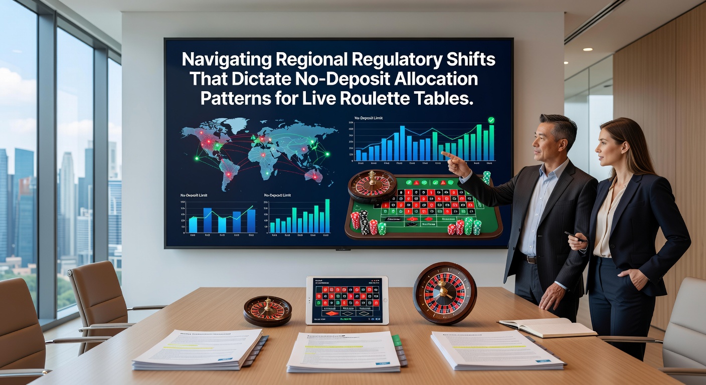 Map illustrating regulatory variations across regions affecting no-deposit bonus patterns for live roulette tables