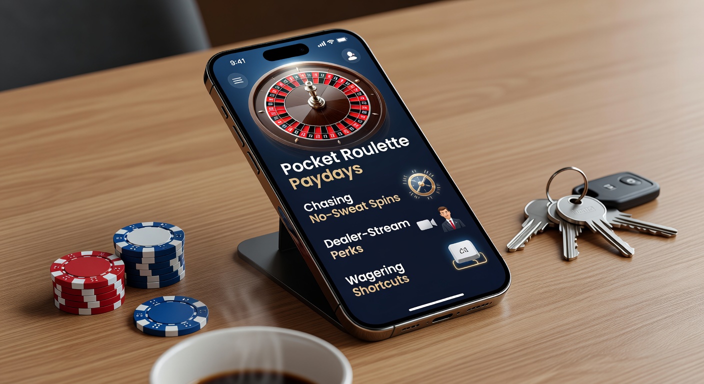 Smartphone screen showing a vibrant mobile roulette wheel spinning with live dealer feed and bonus notifications overlaid