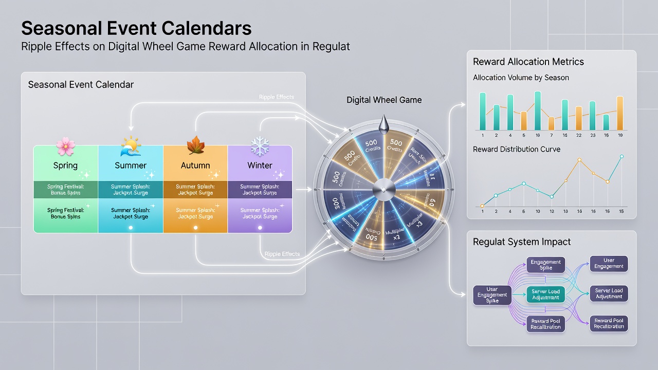 Data visualizations showing reward allocation changes tied to seasonal events in wheel gaming
